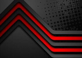 Red black stripes abstract corporate background vector