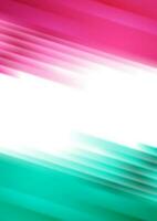 Pink and turquoise glowing stripes abstract background vector