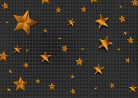 Golden and bronze stars abstract background vector