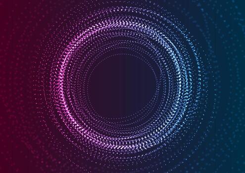 Neon flowing futuristic particles abstract background vector