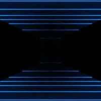 Blue neon laser lines abstract tech background vector