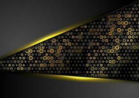 Corporate background with golden dots particles vector