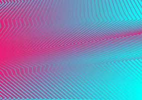 Pink and blue abstract curved refracted lines background vector