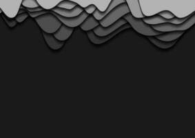 Dark grey liquid waves corporate abstract background vector