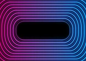 Bright neon glowing retro frame abstract background vector