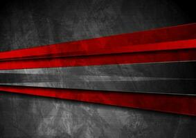 Red black hi-tech grunge corporate background vector