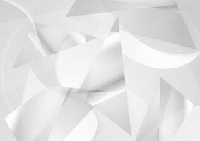 Grey hi-tech abstract polygonal background vector