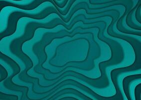 Bright turquoise abstract corporate wavy vector background