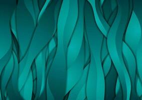 Turquoise abstract paper waves corporate vector background