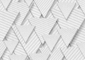 Grey triangles with striped pattern abstract tech background vector