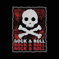 Rock and roll illustration typography. perfect for t shirt design vector