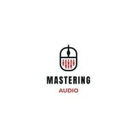 audio mastering logo design, mixer audio combine with mouse logo design modern concept vector