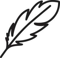 Feather icon symbol isolated vector image. Illustration of the feather bird writing drawing icon image design EPS 10