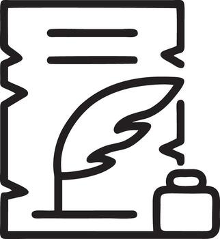 Feather icon symbol isolated vector image. Illustration of the feather bird writing drawing icon image design EPS 10