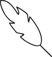 Feather icon symbol isolated vector image. Illustration of the feather bird writing drawing icon image design EPS 10