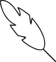 Feather icon symbol isolated vector image. Illustration of the feather bird writing drawing icon image design EPS 10