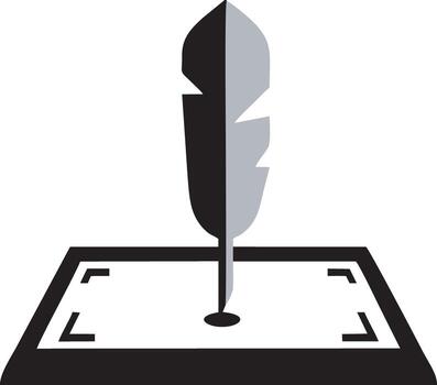 Feather icon symbol isolated vector image. Illustration of the feather bird writing drawing icon image design EPS 10