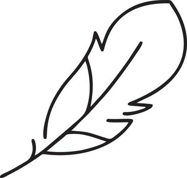Feather icon symbol isolated vector image. Illustration of the feather bird writing drawing icon image design EPS 10