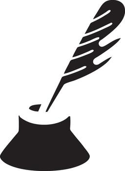 Feather icon symbol isolated vector image. Illustration of the feather bird writing drawing icon image design EPS 10