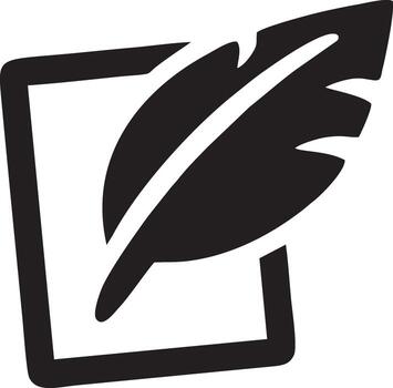 Feather icon symbol isolated vector image. Illustration of the feather bird writing drawing icon image design EPS 10