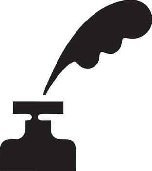 Feather icon symbol isolated vector image. Illustration of the feather bird writing drawing icon image design EPS 10