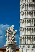 Fontana Dei Putti and the Leaning Tower of Pisa photo