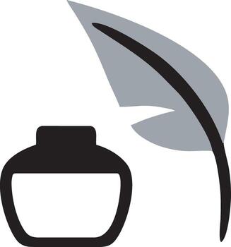 Feather icon symbol isolated vector image. Illustration of the feather bird writing drawing icon image design EPS 10