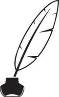 Feather icon symbol isolated vector image. Illustration of the feather bird writing drawing icon image design EPS 10