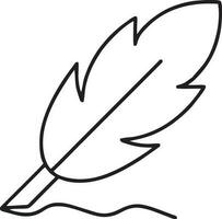 Feather icon symbol isolated vector image. Illustration of the feather bird writing drawing icon image design EPS 10