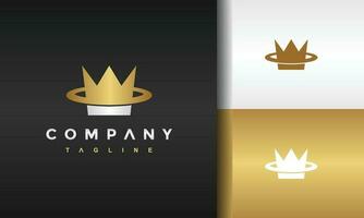 circle logo ring crown vector