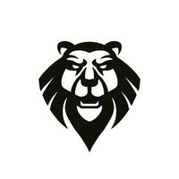 angry lion logo vector