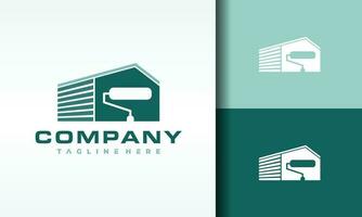 paint brush garage logo vector