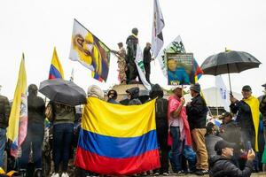 BOGOTA, COLOMBIA, 19 JULY 2023. Peaceful protest of the members of the active reserve of the military and police forces in Bogota Colombia against the government of Gustavo Petro photo