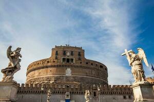 The beautiful Mausoleum of Hadrian also called Sant Angelo Castle built on the year 139 AD photo