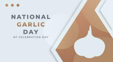 National Garlic Day Celebration Vector Design Illustration for Background, Poster, Banner, Advertising, Greeting Card