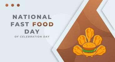 National Fast Food Day Celebration Vector Design Illustration for Background, Poster, Banner, Advertising, Greeting Card