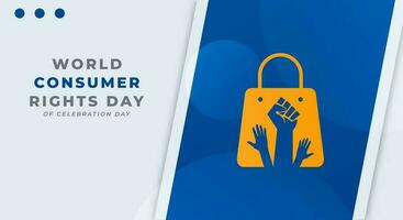 World Consumer Rights Day Celebration Vector Design Illustration for Background, Poster, Banner, Advertising, Greeting Card