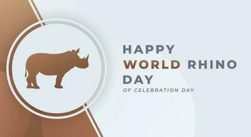 World Rhino Day Celebration Vector Design Illustration for Background, Poster, Banner, Advertising, Greeting Card