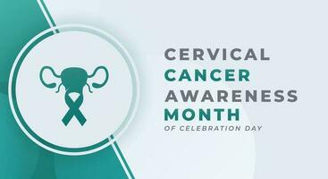 Cervical Cancer Awareness Month Celebration Vector Design Illustration for Background, Poster, Banner, Advertising, Greeting Card