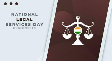 National Legal Services Day Celebration Vector Design Illustration for Background, Poster, Banner, Advertising, Greeting Card