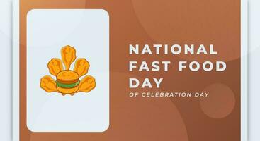 National Fast Food Day Celebration Vector Design Illustration for Background, Poster, Banner, Advertising, Greeting Card