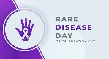 Rare Disease Day Celebration Vector Design Illustration for Background, Poster, Banner, Advertising, Greeting Card