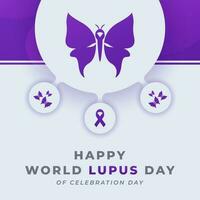 mundo lupus día celebracion vector diseño ilustración para fondo, póster, bandera, publicidad, saludo tarjeta