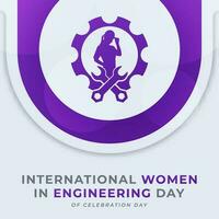 International Women in Engineering Day Vector Design Illustration for Background, Poster, Banner, Advertising, Greeting Card