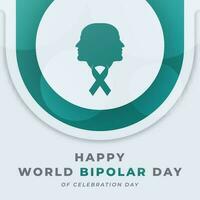 mundo bipolar día celebracion vector diseño ilustración para fondo, póster, bandera, publicidad, saludo tarjeta