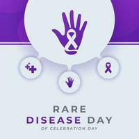 Rare Disease Day Celebration Vector Design Illustration for Background, Poster, Banner, Advertising, Greeting Card