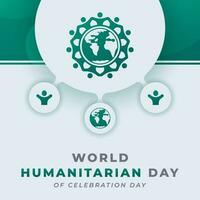 World Humanitarian Day Celebration Vector Design Illustration for Background, Poster, Banner, Advertising, Greeting Card