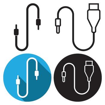 cable icono vector