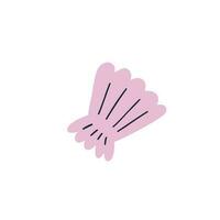 seashell hand drawn in flat style. Vector illustration