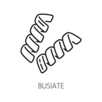 Busiate typical sicilian organic pasta line icon vector